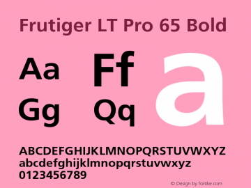 Frutiger LT Pro 45 Light Bold Version 1.02图片样张