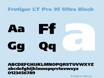 FrutigerLTPro-UltraBlack Version 2.000 Build 1000图片样张