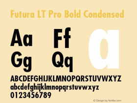 Futura LT Pro Medium Cond Bold Version 1.00 Build 1000图片样张