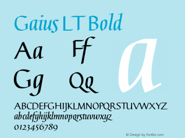 Gaius LT Bold Straight Version 2.01;2005图片样张