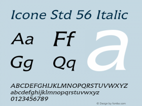 IconeStd-56Italic Version 2.000 Build 1000图片样张