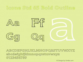 IconeStd-65BoldOutline Version 2.000 Build 1000图片样张