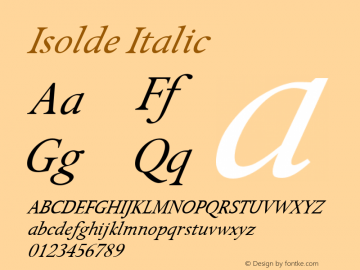 Isolde Italic Version 1.00图片样张