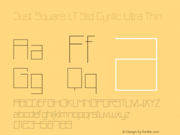 JustSquareLTStd-CyrUltraTh Version 1.200;PS 001.002;hotconv 1.0.38图片样张