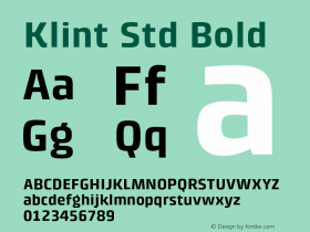 KlintStd-Bold Version 1.00图片样张