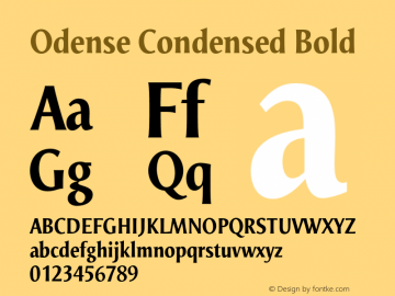 Odense Condensed Bold Version 1.00图片样张