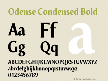 Odense Condensed Bold Version 1.00图片样张