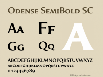 Odense SemiBold SC Version 1.00图片样张