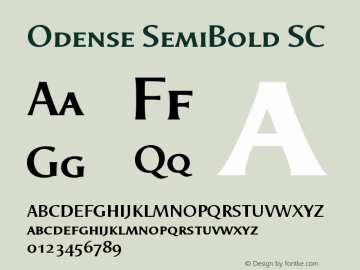 Odense SemiBold SC Version 1.00图片样张