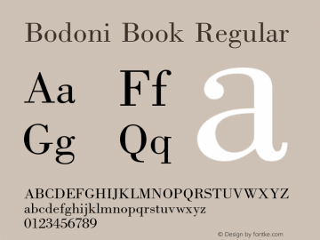 Bodoni Book Regular 1图片样张