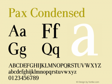 Pax Condensed Version 1.00图片样张