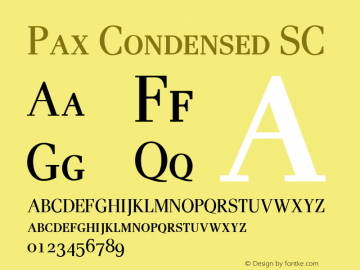 Pax Condensed SC Version 1.00图片样张