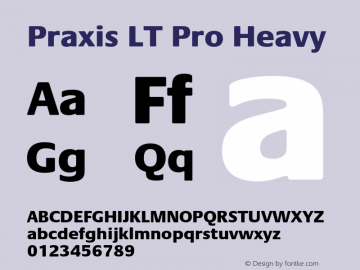 PraxisLTPro-Heavy Version 1.000;PS 001.000;hotconv 1.0.38图片样张