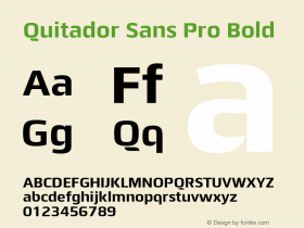 Quitador Sans Pro Bold Version 1.00图片样张