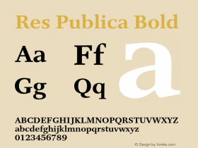 Res Publica Bold Version 1.00图片样张