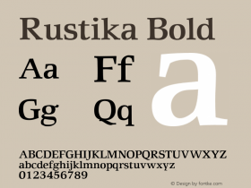 Rustika Bold Version 1.00图片样张