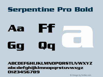 SerpentinePro-Bold Version 2.000 Build 1000图片样张