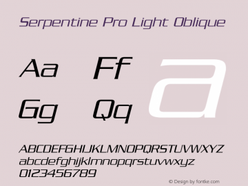 Serpentine Pro Light Oblique Version 2.000 Build 1000图片样张