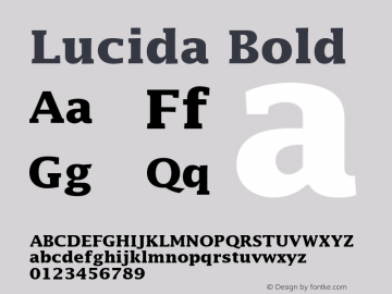 Lucida Bold 001.001 Font Sample