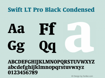 SwiftLTPro-BlackCondensed Version 1.100;PS 001.001;hotconv 1.0.38图片样张