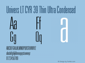 UniversLTCYR-39ThinUltCond Version 3.00图片样张