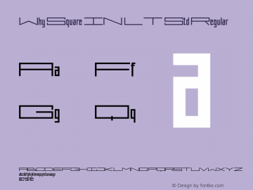 WhySquareINLTStd-Regular Version 1.200;PS 001.002;hotconv 1.0.38图片样张