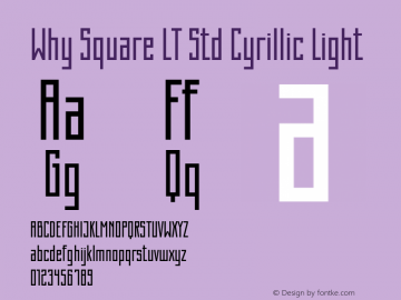 WhySquareLTStd-CyrLight Version 1.200;PS 001.002;hotconv 1.0.38图片样张