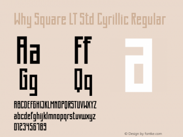 WhySquareLTStd-CyrRegular Version 1.200;PS 001.002;hotconv 1.0.38图片样张