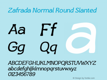 Zafrada Normal Round Slanted Version 1.000;FEAKit 1.0图片样张
