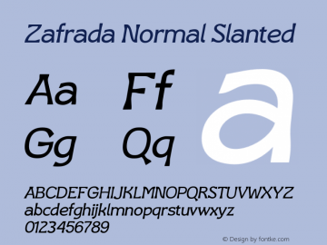 Zafrada Normal Slanted Version 1.000;FEAKit 1.0图片样张