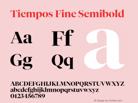 Tiempos Fine Semibold Version 1.007;hotconv 1.0.116;makeotfexe 2.5.65601图片样张