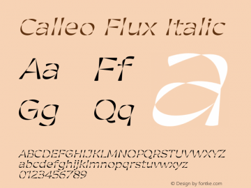 Calleo Flux Italic Version 1.0图片样张