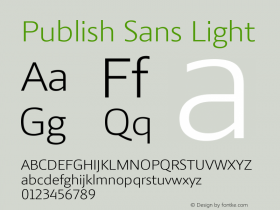 Publish Sans Light Version 1.001图片样张