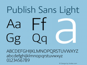 Publish Sans Light Version 1.001图片样张