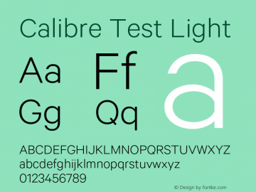 Calibre Light Test Regular Version 1.002;PS 001.001;hotconv 16.6.51;makeotf.lib2.5.65220图片样张