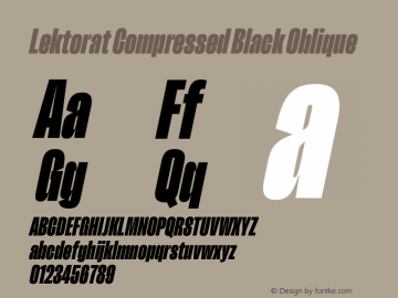 Lektorat Compressed Black Oblique Version 1.002图片样张