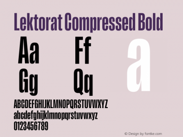 Lektorat Compressed Bold Version 1.002图片样张