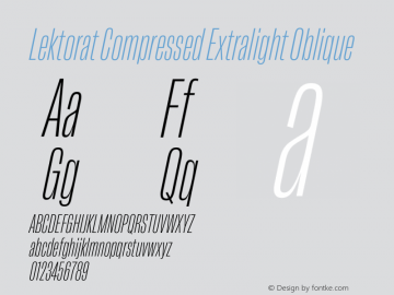 Lektorat Compressed Extralight Oblique Version 1.002图片样张