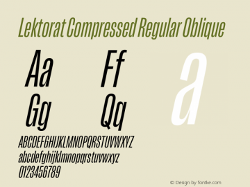 Lektorat Compressed Regular Oblique Version 1.002图片样张