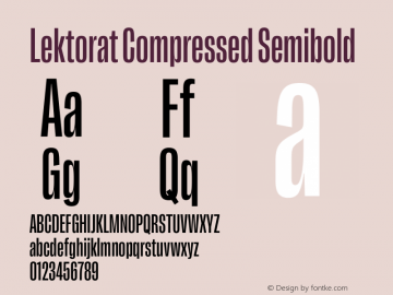 Lektorat Compressed Semibold Version 1.002图片样张