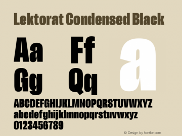 Lektorat Condensed Black Version 1.002图片样张