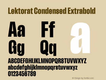 Lektorat Condensed Extrabold Version 1.002图片样张