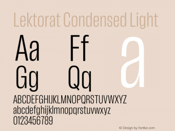 Lektorat Condensed Light Version 1.002图片样张