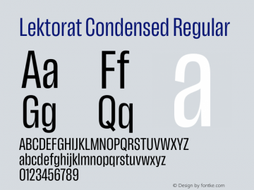 Lektorat Condensed Regular Version 1.002图片样张