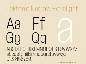 Lektorat Narrow Extralight Version 1.002图片样张