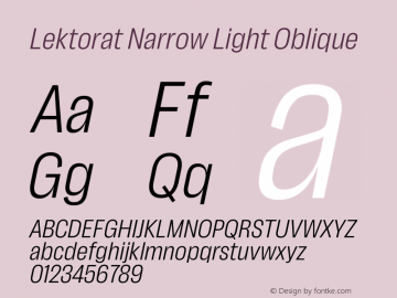 Lektorat Narrow Light Oblique Version 1.002图片样张