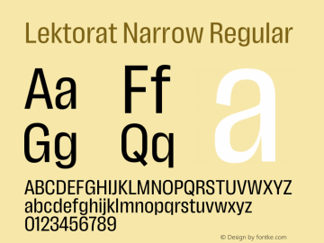 Lektorat Narrow Regular Version 1.002图片样张