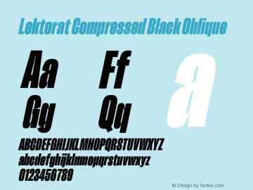 Lektorat Compressed Black Oblique Version 1.002图片样张