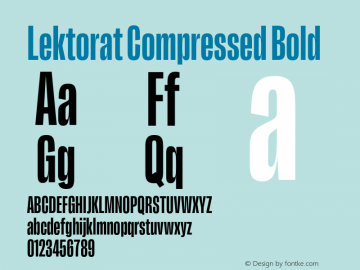 Lektorat Compressed Bold Version 1.002图片样张