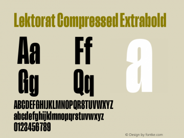 Lektorat Compressed Extrabold Version 1.002图片样张